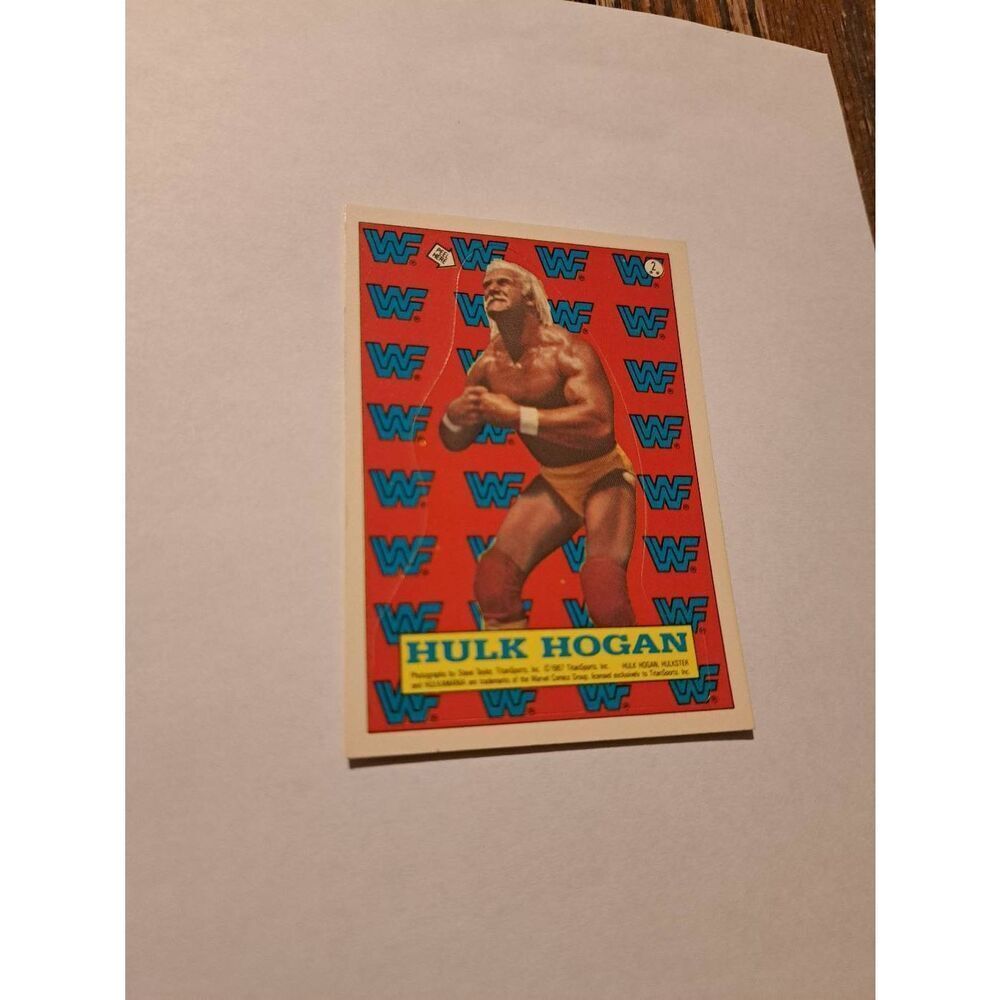 1987 WWF Hulk Hogan Sticker Trading Card Titan Sports Inc Steve Taylor Photo
